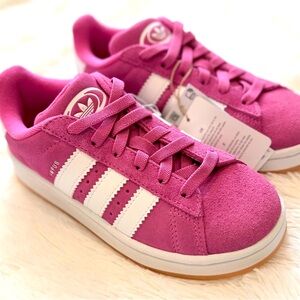 Adidas Kids Fuchsia and White Sneakers